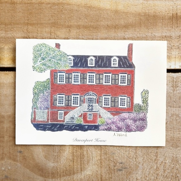 Hand Painted Historical Savannah Georgia Art Card - Picture 1 of 4